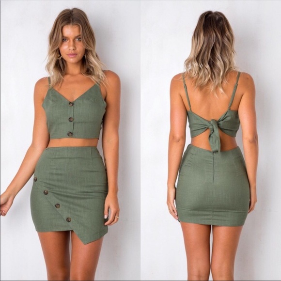 Dresses & Skirts - NEW Olive Green Two Piece Outfit